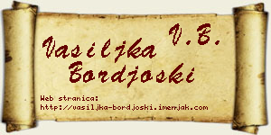 Vasiljka Borđoški vizit kartica